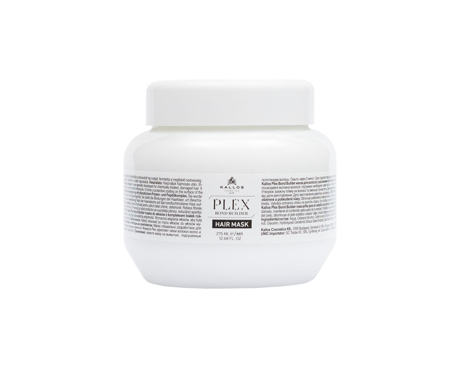 Kallos Plex Bond Builder hair mask with vegetable protein and Peptide ...