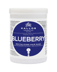 KJMN Blueberry Revitalising mask for dry, damaged, chemically treated hair, with Blueberry extract and Avocado oil