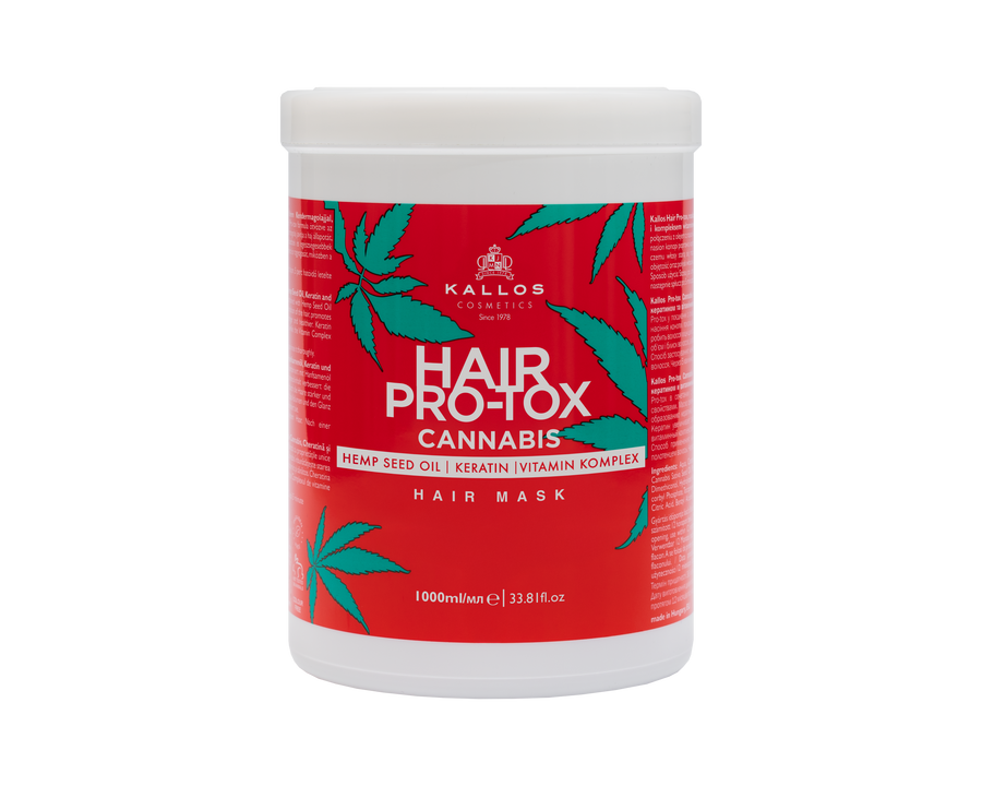 Kallos Hair Pro-tox Cannabis Hair Wrap Cream with Hemp Oil, Keratin and Vitamin Complex