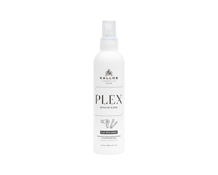 Kallos Plex Bond Builder Flat Iron spray with vegan protein and peptide complex