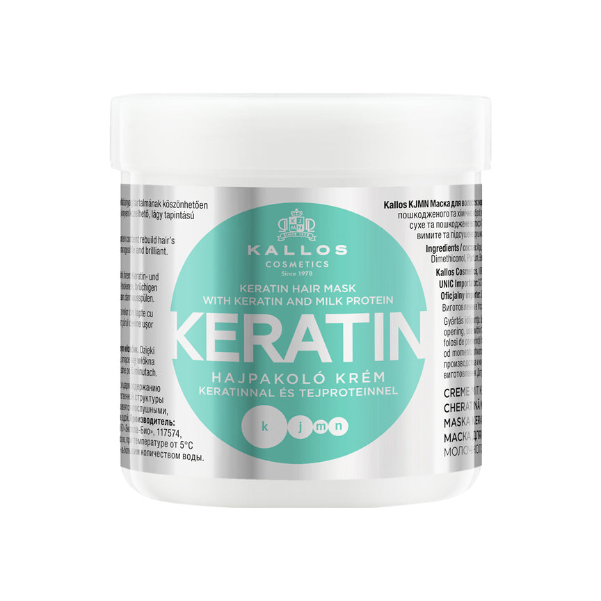 KJMN Keratin Hajpakoló Krém keratinnal és tejproteinnel száraz, töredezett és kémiailag kezelt hajra