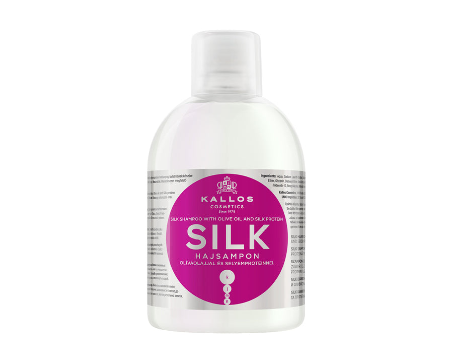 Kallos Silk Shampoo with Olive oil and Silk protein for dry, sensitised and lifeless hair